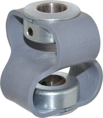 Huco - 1/2" Max Bore Diam, Flexible Flex P Double Loop Coupling - 48mm OD, Polyurethane - Exact Tool & Supply
