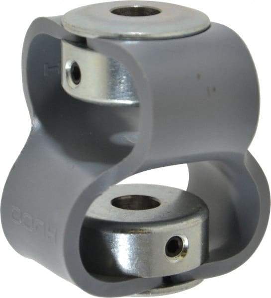 Huco - 3/8" Max Bore Diam, Flexible Flex P Double Loop Coupling - 54mm OD, Polyurethane - Exact Tool & Supply