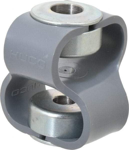 Huco - 1/2" Max Bore Diam, Flexible Flex P Double Loop Coupling - 54mm OD, Polyurethane - Exact Tool & Supply