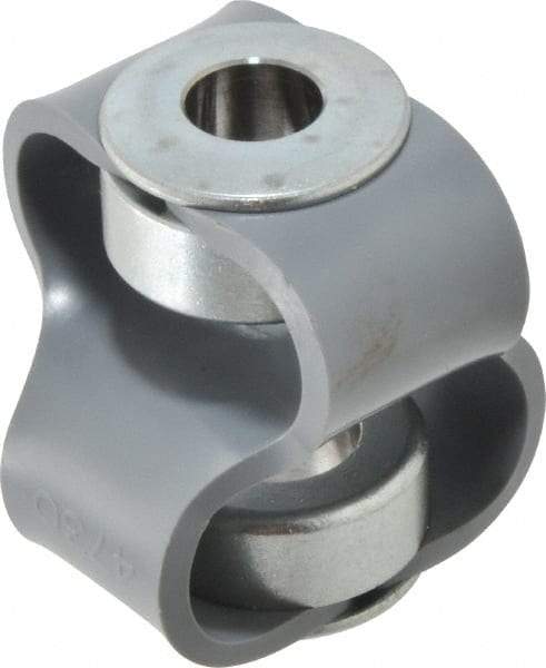 Huco - 5/8" Max Bore Diam, Flexible Flex P Double Loop Coupling - 54mm OD, Polyurethane - Exact Tool & Supply