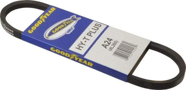 Continental ContiTech - Section A, 26" Outside Length, V-Belt - Wingprene Rubber-Impregnated Fabric, HY-T Matchmaker, No. A24 - Exact Tool & Supply