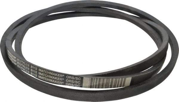 Continental ContiTech - Section B, 115" Outside Length, V-Belt - Wingprene Rubber-Impregnated Fabric, HY-T Matchmaker, No. B112 - Exact Tool & Supply