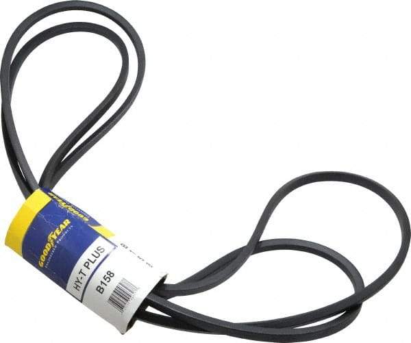 Continental ContiTech - Section B, 161" Outside Length, V-Belt - Wingprene Rubber-Impregnated Fabric, HY-T Matchmaker, No. B158 - Exact Tool & Supply