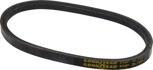 Continental ContiTech - Section 3L, 15" Outside Length, V-Belt - High Traction Rubber, Fractional HP, No. 3L150 - Exact Tool & Supply