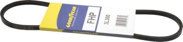 Continental ContiTech - Section 3L, 30" Outside Length, V-Belt - High Traction Rubber, Fractional HP, No. 3L300 - Exact Tool & Supply