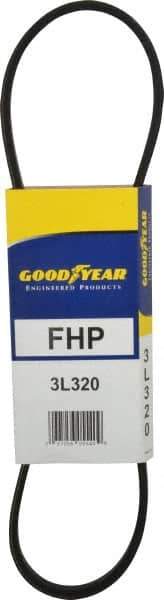 Continental ContiTech - Section 3L, 32" Outside Length, V-Belt - High Traction Rubber, Fractional HP, No. 3L320 - Exact Tool & Supply