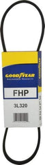 Continental ContiTech - Section 3L, 32" Outside Length, V-Belt - High Traction Rubber, Fractional HP, No. 3L320 - Exact Tool & Supply