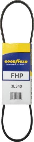 Continental ContiTech - Section 3L, 34" Outside Length, V-Belt - High Traction Rubber, Fractional HP, No. 3L340 - Exact Tool & Supply