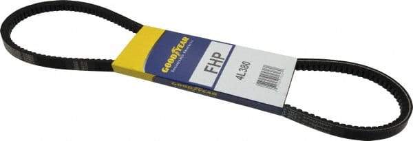 Continental ContiTech - Section 4L, 38" Outside Length, V-Belt - High Traction Rubber, Fractional HP, No. 4L380 - Exact Tool & Supply