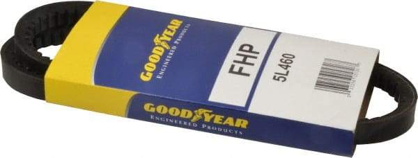 Continental ContiTech - Section 5L, 46" Outside Length, V-Belt - High Traction Rubber, Fractional HP, No. 5L460 - Exact Tool & Supply