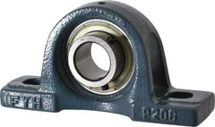 Value Collection - 6-3/16" OALBall Bearing Pillow Block - Cast Iron - Exact Tool & Supply