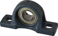 Value Collection - 6-3/16" OALBall Bearing Pillow Block - Cast Iron - Exact Tool & Supply