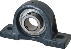 Value Collection - 6-3/4" OALBall Bearing Pillow Block - Cast Iron - Exact Tool & Supply