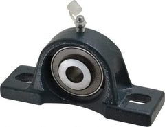 Value Collection - 4-7/8" OALBall Bearing Pillow Block - Cast Iron - Exact Tool & Supply