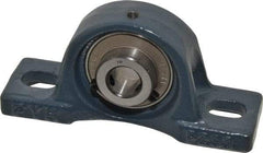 Value Collection - 4-7/8" OALBall Bearing Pillow Block - Cast Iron - Exact Tool & Supply