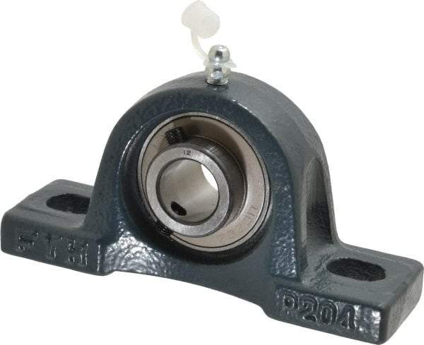 Value Collection - 5" OALBall Bearing Pillow Block - Cast Iron - Exact Tool & Supply