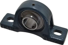 Value Collection - 5-1/2" OALBall Bearing Pillow Block - Cast Iron - Exact Tool & Supply