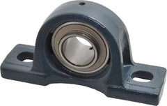 Value Collection - 6-3/16" OALBall Bearing Pillow Block - Cast Iron - Exact Tool & Supply