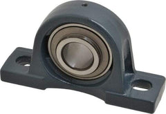 Value Collection - 6-3/4" OALBall Bearing Pillow Block - Cast Iron - Exact Tool & Supply