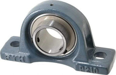 Value Collection - 8" OALBall Bearing Pillow Block - Cast Iron - Exact Tool & Supply