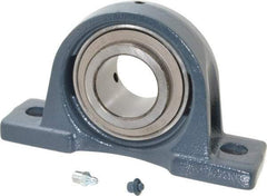 Value Collection - 8-13/16" OALBall Bearing Pillow Block - Cast Iron - Exact Tool & Supply