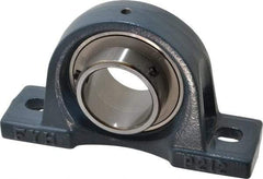 Value Collection - 9-1/2" OALBall Bearing Pillow Block - Cast Iron - Exact Tool & Supply