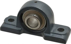 Value Collection - 5-1/2" OALBall Bearing Pillow Block - Cast Iron - Exact Tool & Supply