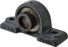 Value Collection - 5-1/2" OALBall Bearing Pillow Block - Cast Iron - Exact Tool & Supply
