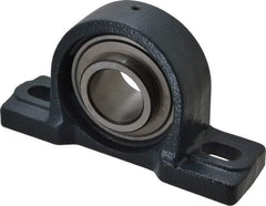 Value Collection - 7-1/8" OALBall Bearing Pillow Block - Cast Iron - Exact Tool & Supply