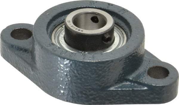 Value Collection - 3-7/8" OALBall Bearing Pillow Block - Cast Iron - Exact Tool & Supply