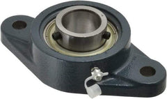 Value Collection - 5-9/16" OALBall Bearing Pillow Block - Cast Iron - Exact Tool & Supply