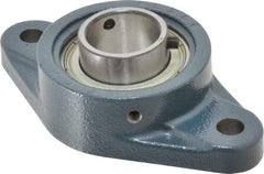 Value Collection - 5-9/16" OALBall Bearing Pillow Block - Cast Iron - Exact Tool & Supply