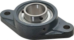 Value Collection - 6-1/8" OALBall Bearing Pillow Block - Cast Iron - Exact Tool & Supply