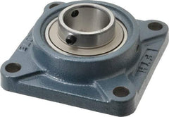 Value Collection - 4-5/8" OALBall Bearing Pillow Block - Cast Iron - Exact Tool & Supply
