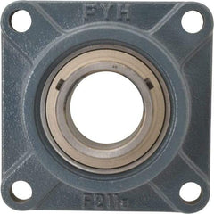 Value Collection - 6-3/8" OALBall Bearing Pillow Block - Cast Iron - Exact Tool & Supply