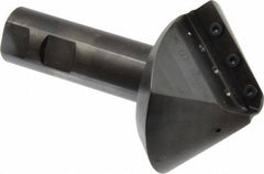 Cutting Tool Technologies - 90° Included Angle, 2.96" Max Cut Diam, 2.96mm Body Diam, 1" Shank Diam, Indexable Countersink - 1.23" LOC, 6 Square Inserts, SPEH 322 Insert Style, Positive Rake, Series PLC - Exact Tool & Supply