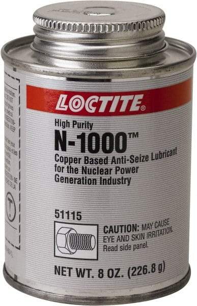 Loctite - 8 oz Brush Top Anti-Seize Lubricant - Copper, 1,800°F, Copper - Exact Tool & Supply