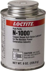 Loctite - 8 oz Brush Top Anti-Seize Lubricant - Copper, 1,800°F, Copper - Exact Tool & Supply