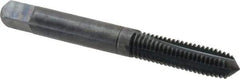 Balax - 4 Flutes, 0.8800 Inch Thread Length, M8x1.25 Metric Coarse, Nitride Oxide Coating, High Speed Steel, Cleanout Tap - 2-23/32 Inch Overall Length, 3/8 Inch Square Length, 0.238 Inch Square Size, 0.318 Inch Shank Diameter, Modified Bottoming - Exact Tool & Supply