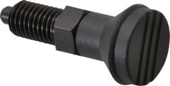 Gibraltar - 5/8-11, 23mm Thread Length, 8mm Plunger Diam, Knob Handle Indexing Plunger - Plunger Style A, 26mm Body Length, 74mm OAL, Steel - Exact Tool & Supply