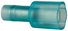 3M - 16 to 14 AWG, Nylon, Fully Insulated, Male Wire Disconnect - 3/16 Inch Wide Tab, Blue, RoHS 2011/65/EU Compliant - Exact Tool & Supply