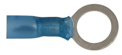 3M - 16-14 AWG Partially Insulated Crimp Connection Circular Ring Terminal - 3/8" Stud, Copper Contact - Exact Tool & Supply