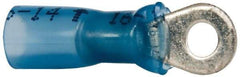 3M - 16-14 AWG Partially Insulated Crimp Connection Circular Ring Terminal - #6 Stud, Copper Contact - Exact Tool & Supply
