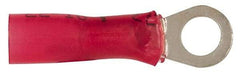 3M - 22-18 AWG Partially Insulated Crimp Connection Circular Ring Terminal - #10 Stud, Copper Contact - Exact Tool & Supply