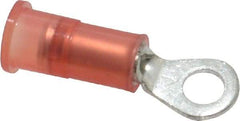 3M - 22-18 AWG Partially Insulated Crimp Connection Circular Ring Terminal - #6 Stud, Copper Contact - Exact Tool & Supply