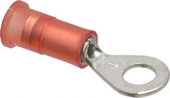 3M - 22-18 AWG Partially Insulated Crimp Connection Circular Ring Terminal - #8 Stud, Copper Contact - Exact Tool & Supply