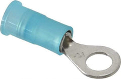 3M - 16-14 AWG Partially Insulated Crimp Connection Circular Ring Terminal - #10 Stud, Copper Contact - Exact Tool & Supply