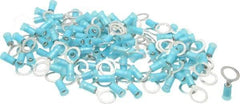 3M - 16-14 AWG Partially Insulated Crimp Connection Circular Ring Terminal - 3/8" Stud, Copper Contact - Exact Tool & Supply