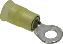 3M - 12-10 AWG Partially Insulated Crimp Connection Circular Ring Terminal - #10 Stud, Copper Contact - Exact Tool & Supply