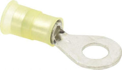 3M - 12-10 AWG Partially Insulated Crimp Connection Circular Ring Terminal - 1/4" Stud, Copper Contact - Exact Tool & Supply